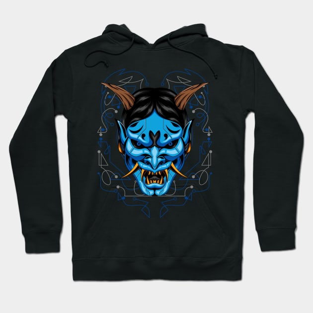 oni mecha Hoodie by SHINIGAMII